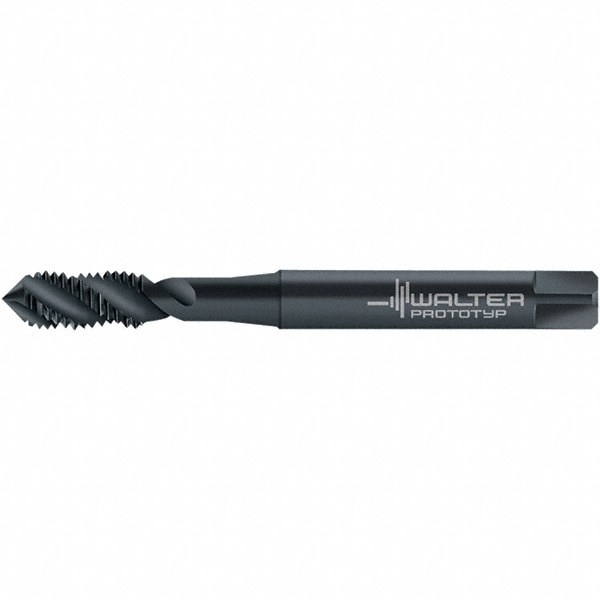 Spiral Flute Tap: M14x1.50 DIN 374, 4 Flutes, Semi-Bottoming, 6H Class of Fit, High Speed Steel, Steam Oxide Coated
