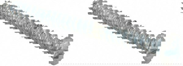 Sheet Metal Screw: #6, Pan Head, Slotted Drive, 1-3/4
