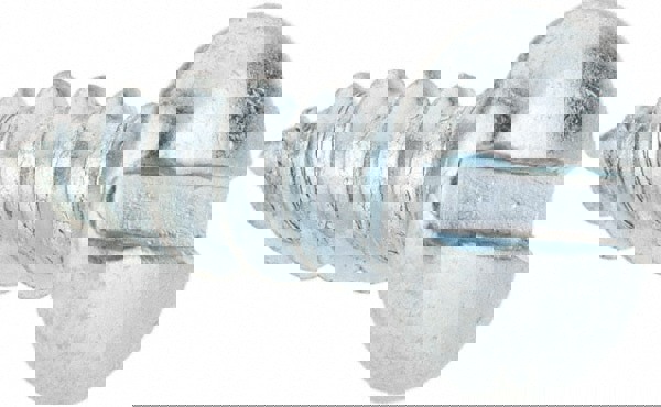 Sheet Metal Screw: #8, Pan Head, Slotted Drive, 1/2