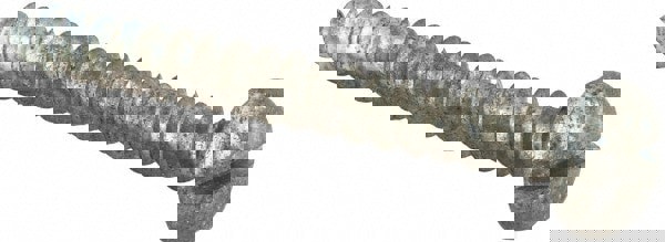 Sheet Metal Screw: #10, Pan Head, Slotted Drive, 1-3/4