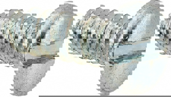 Sheet Metal Screw: #14, Pan Head, Slotted Drive, 7/8