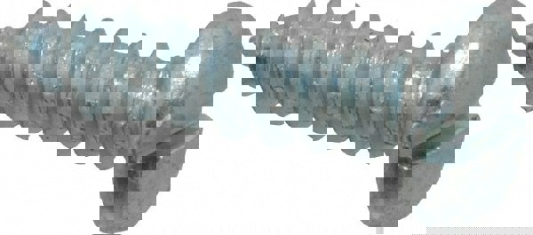 Sheet Metal Screw: #14, Pan Head, Slotted Drive, 1