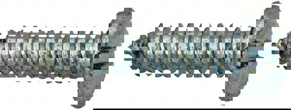 Sheet Metal Screw: #14, Pan Head, Slotted Drive, 1-1/4