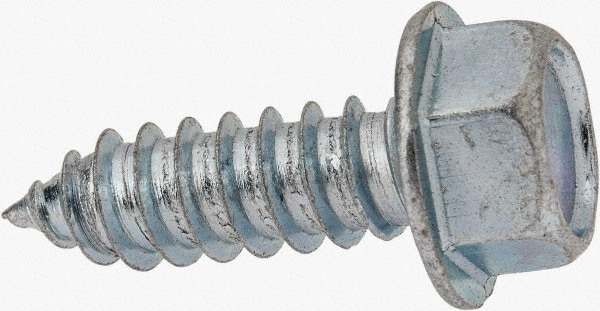 Sheet Metal Screw: 3/8, Hex Head, Hex Drive, 1-1/4