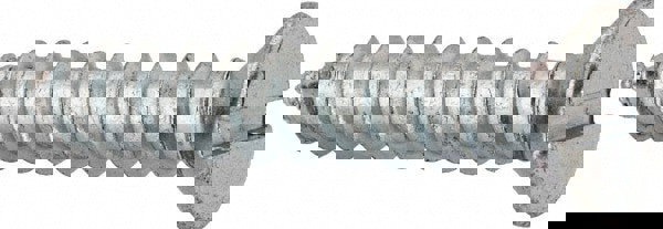 Sheet Metal Screw: #12, Flat Head, Slotted Drive, 1-1/4