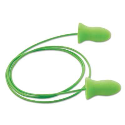 Earplug: 33dB, Non-PVC Foam, Contoured, Roll Down, Corded