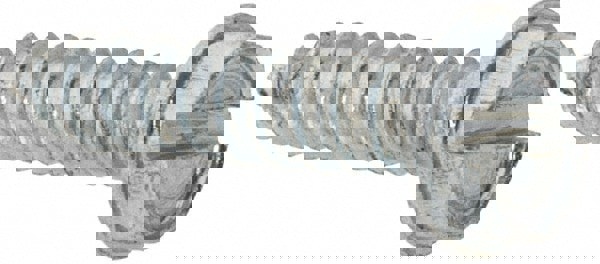 Sheet Metal Screw: #4, Hex Washer Head, Slotted Drive, 1/2