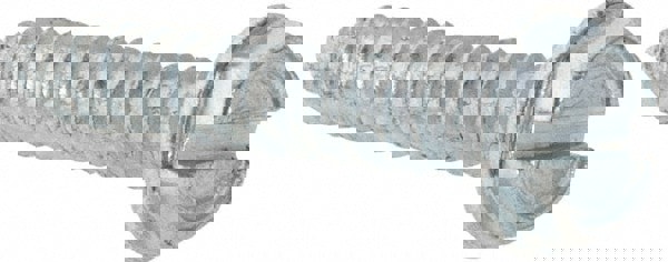 Sheet Metal Screw: #4, Hex Washer Head, Slotted Drive, 5/8