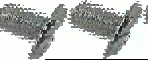 Sheet Metal Screw: #7, Hex Washer Head, Slotted Drive, 3/4