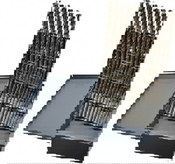Drill Bit Set: Screw Machine Length Drill Bits, 60 Pc, 135 &deg;, Cobalt