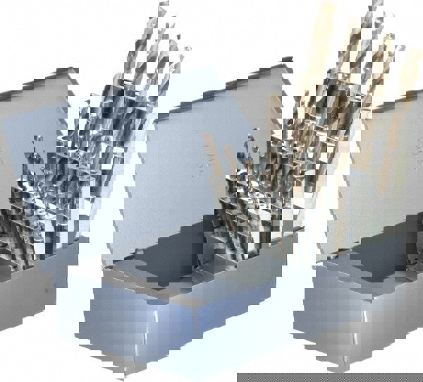 Drill Bit Set: Screw Machine Length Drill Bits, 15 Pc, 135 &deg;, Cobalt