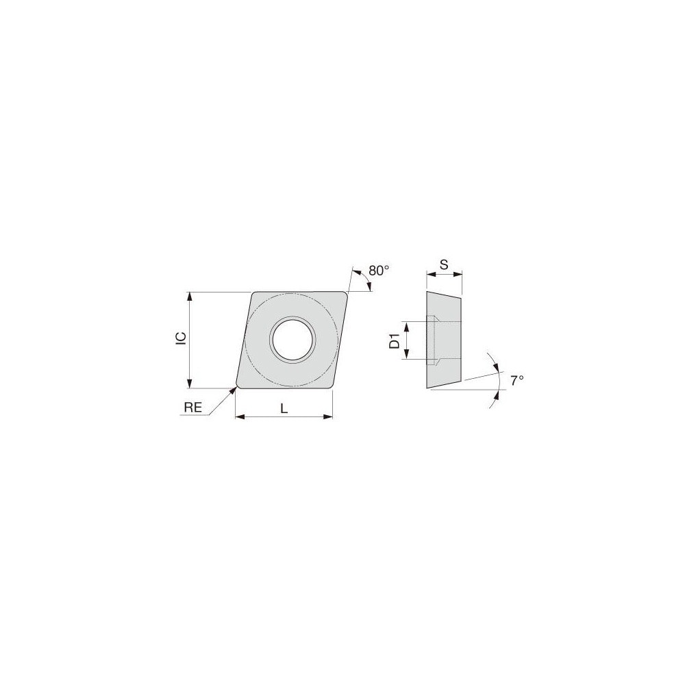 Turning Insert: CCMT432PS T6120, Solid Carbide