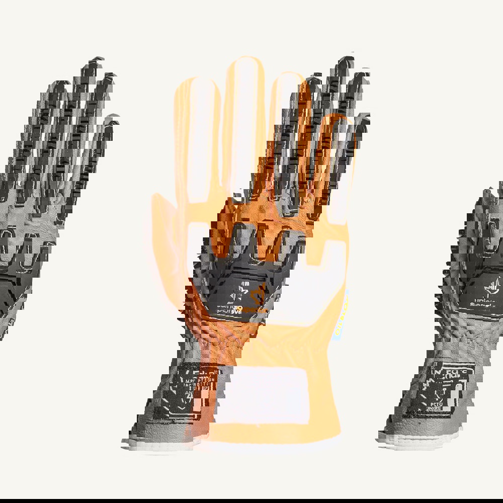 Cut & Puncture Resistant Gloves; Style: Leather ; Coating Material: Uncoated ; Coating Coverage: Uncoated ; Glove Type: Cut, Puncture & Abrasion-Resistant ; ANSI/ISEA Cut Resistance Level: A5 ; Primary Material: Leather