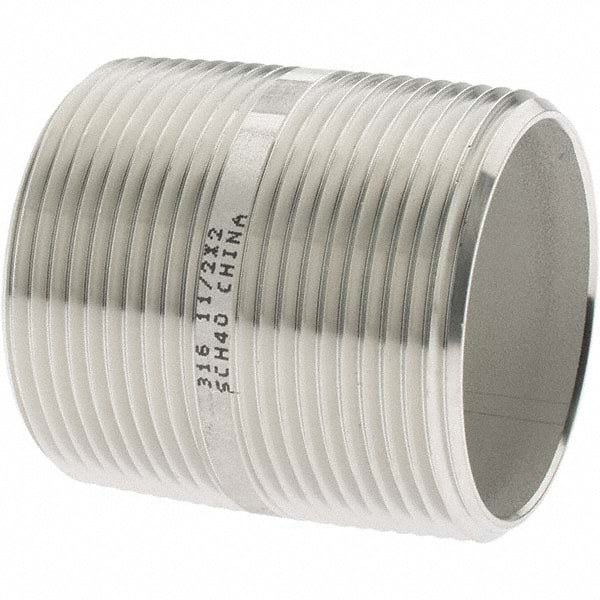 Stainless Steel Pipe Nipple: 1-1/2