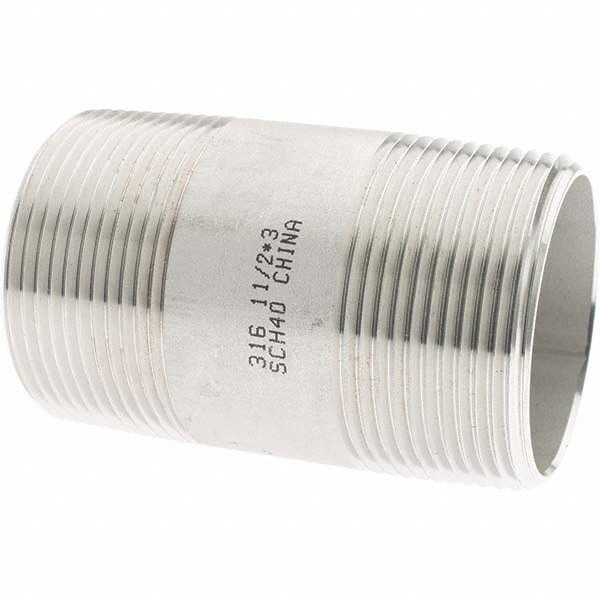 Stainless Steel Pipe Nipple: 1-1/2