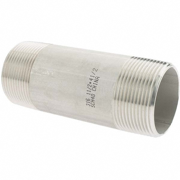 Stainless Steel Pipe Nipple: 1-1/2