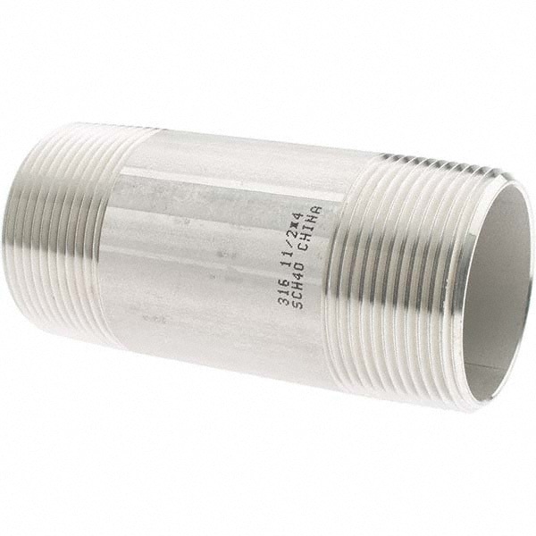 Stainless Steel Pipe Nipple: 1-1/2