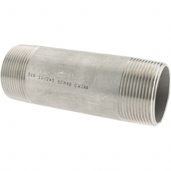 Stainless Steel Pipe Nipple: 1-1/2