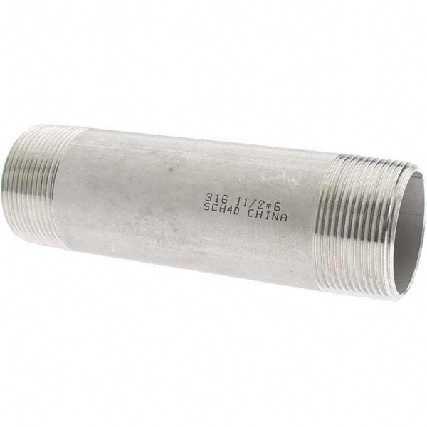 Stainless Steel Pipe Nipple: 1-1/2