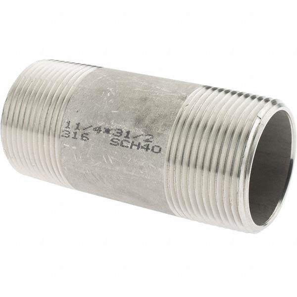 Stainless Steel Pipe Nipple: 1-1/4
