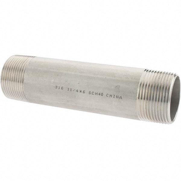 Stainless Steel Pipe Nipple: 1-1/4