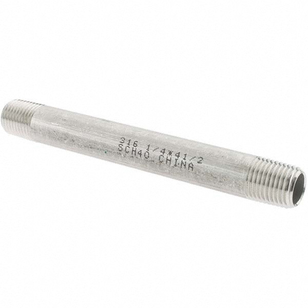 Stainless Steel Pipe Nipple: 1/4