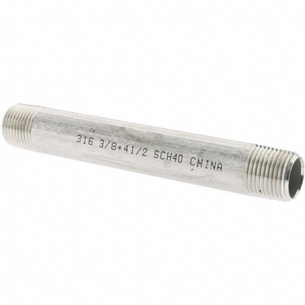 Stainless Steel Pipe Nipple: 3/8