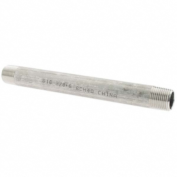 Stainless Steel Pipe Nipple: 3/8