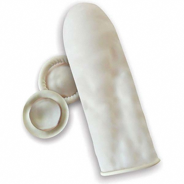 Finger Cots; Powdered: No ; Material: Latex ; Size: Large ; Thickness: 3.5mil ; Color: Ivory ; UNSPSC Code: 46181530