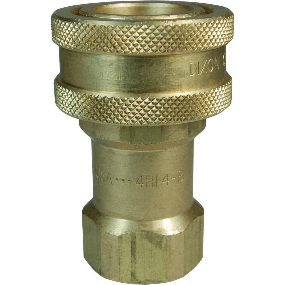 Hydraulic Hose Fittings & Couplings; Type: H-Series ISO-B Poppet Valve Female Threaded Coupler ; Fitting Type: Coupler ; Hose Inside Diameter (Decimal Inch): 0.7500 ; Hose Size: 3/4 ; Material: Brass ; Thread Type: NPTF