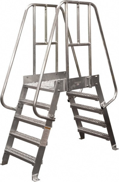 6-Step Aluminum Crossover Bridge Platform: 500 lb Capacity