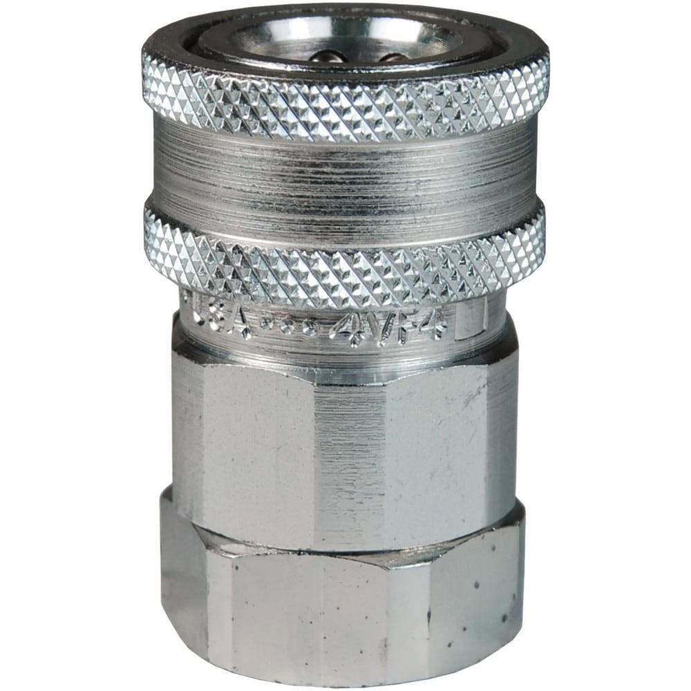 Hydraulic Hose Fittings & Couplings; Type: V-Series Valved Female Coupler ; Fitting Type: Coupler ; Hose Inside Diameter (Decimal Inch): 0.7500 ; Hose Size: 3/4 ; Material: Steel ; Thread Type: NPTF
