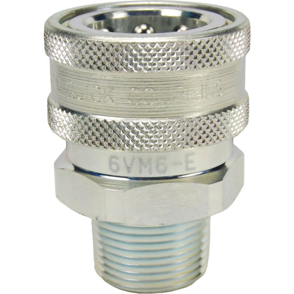 Hydraulic Hose Fittings & Couplings; Type: V-Series Unvalved Male Coupler ; Fitting Type: Coupler ; Hose Inside Diameter (Decimal Inch): 0.7500 ; Hose Size: 3/4 ; Material: Steel ; Thread Type: NPTF