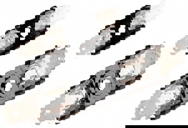 Fuse Blocks; Number of Poles: 9 ; Voltage: 300 VAC ; Wire Termination Type: Screw with 1/4 inch Quick Connect ; Compatible Fuse Class: 3AG ; Block Length (Decimal Inch): 5-1/2