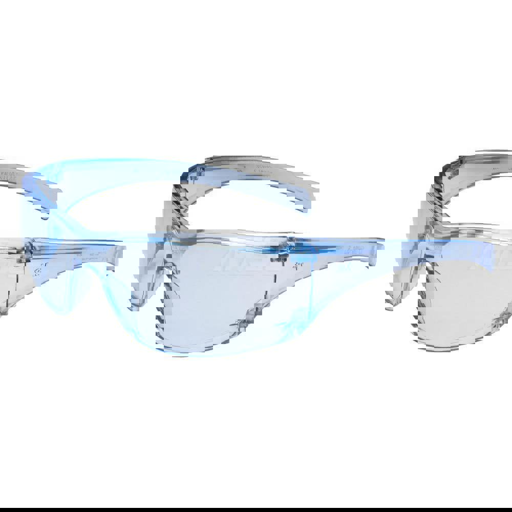 Safety Glass: Virtua, Blue Lenses, Anti-Fog & Scratch-Resistant, ANSI Z87.1+;CSA Z94.3