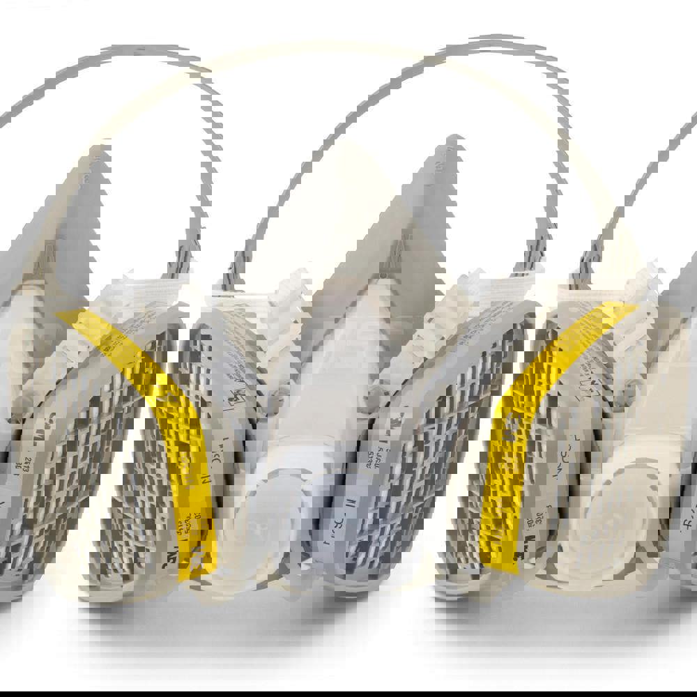 Half Facepiece Respirator with Cartridge: Medium, Thermoplastic Elastomer, Permanently Attached