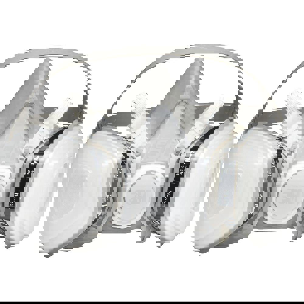 Half Facepiece Respirator with Cartridge: Medium, Thermoplastic Elastomer, Permanently Attached