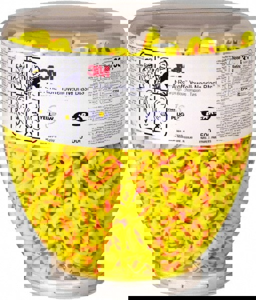 Earplug Dispenser Refill: 500Pr, Foam, Taper End Shape, 33dB