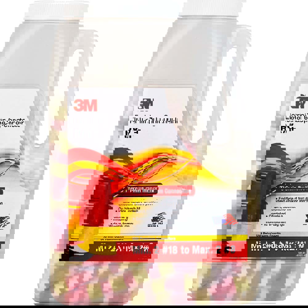 Wing Twist-On Wire Connector: Red & Yellow, Flame-Retardant, 2 AWG