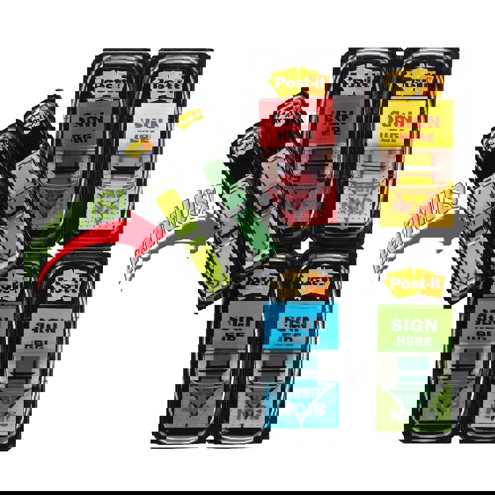 Self-Stick Page Flags; Style: Arrow Flag; Color: Multi-Color; Size: 1 x 1.7