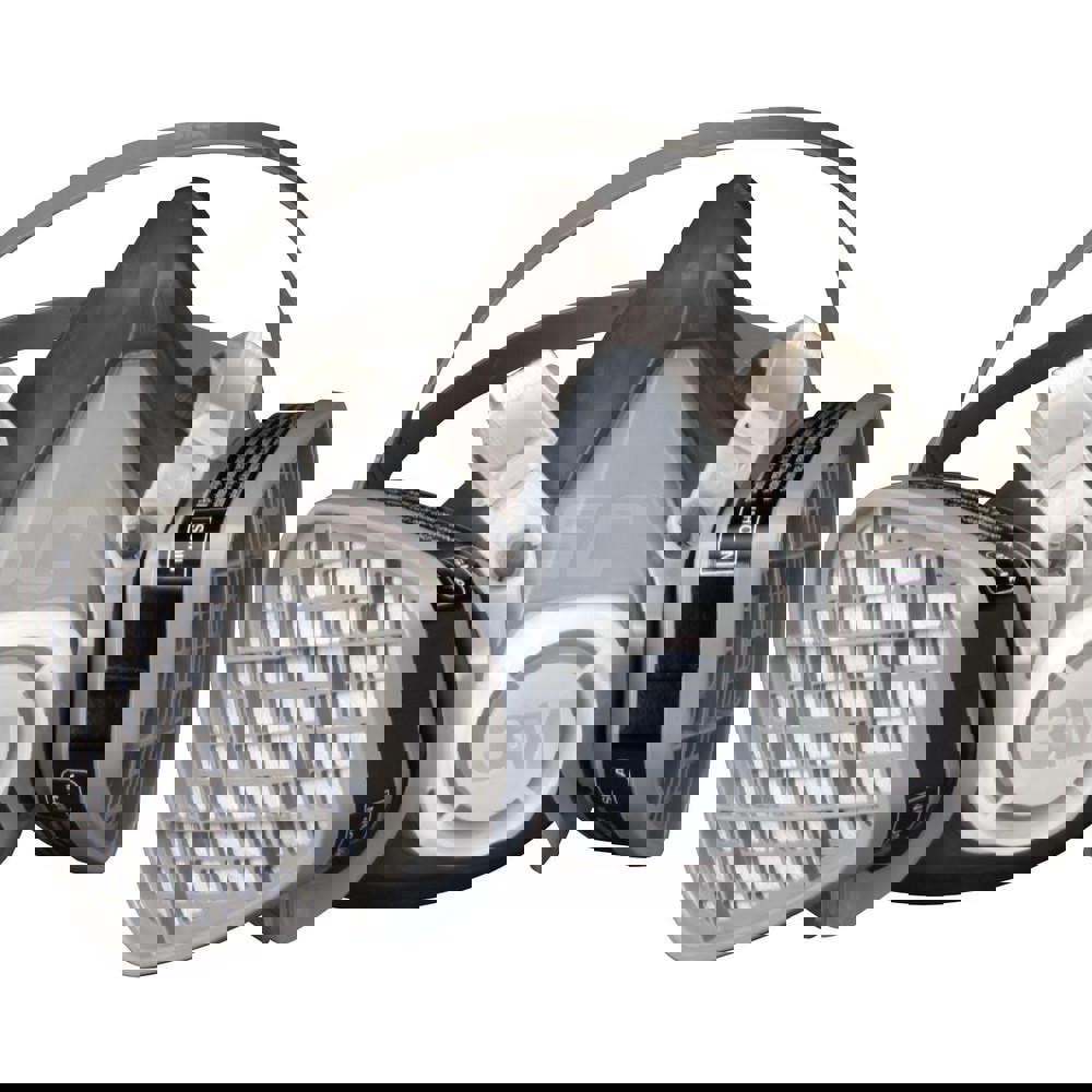 Half Facepiece Respirator with Cartridge: Large, Thermoplastic Elastomer, Permanently Attached