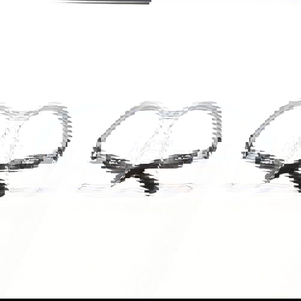 BX Molded-In Diopter Safety Glasses, 2.5+ Diopter Strength, Silver/Black Frame, Clear Lens