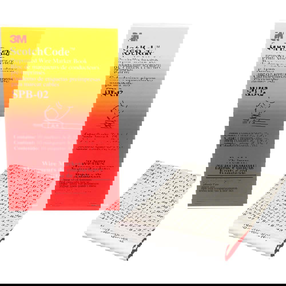 450 Label, 1.37 Inch Long x 0.22 Inch Wide x 1/4mm Thick, Alphanumeric Vinyl Film Book