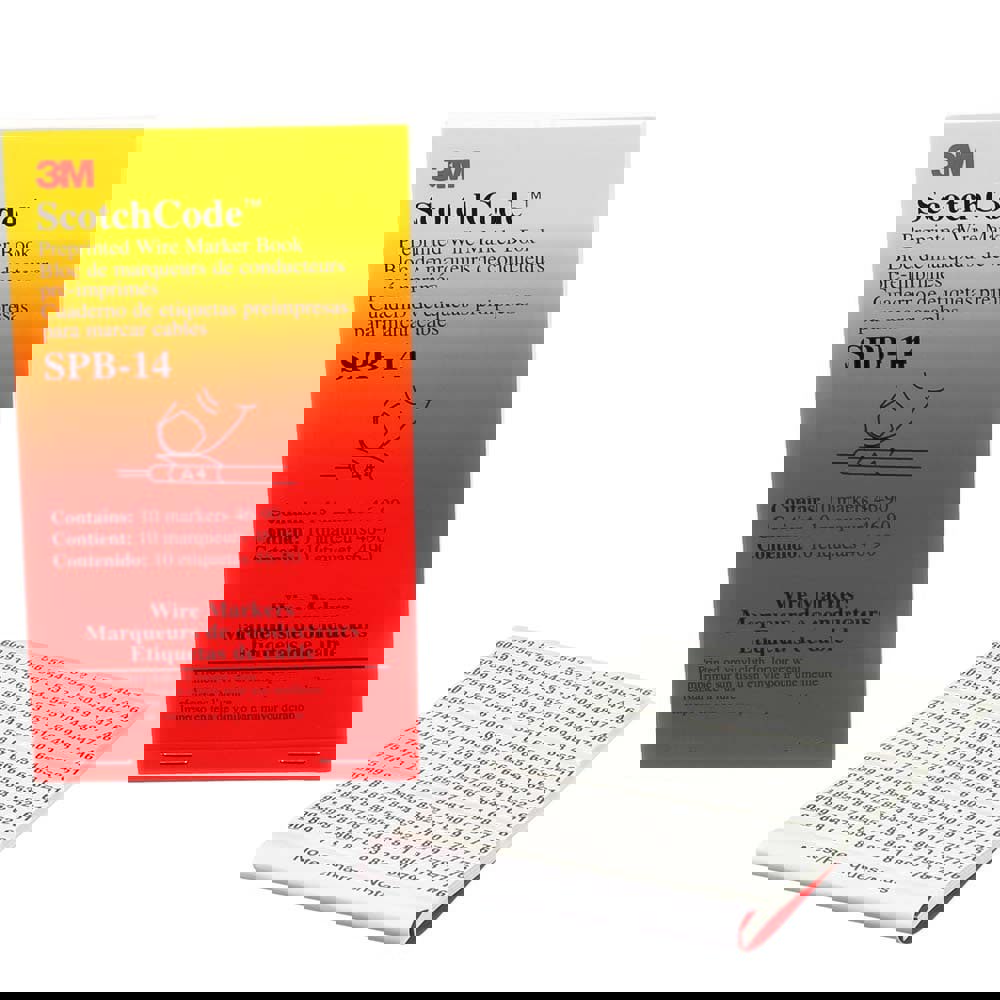 450 Label, 1.37 Inch Long x 0.22 Inch Wide x 1/4mm Thick, Numeric Vinyl Film Book