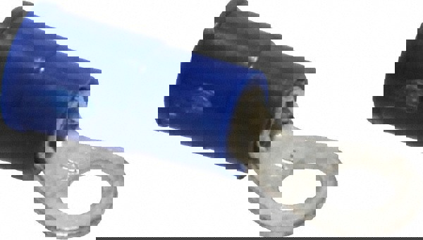 Circular Ring Terminal: Partially Insulated, 16 to 14 AWG, Crimp Connection