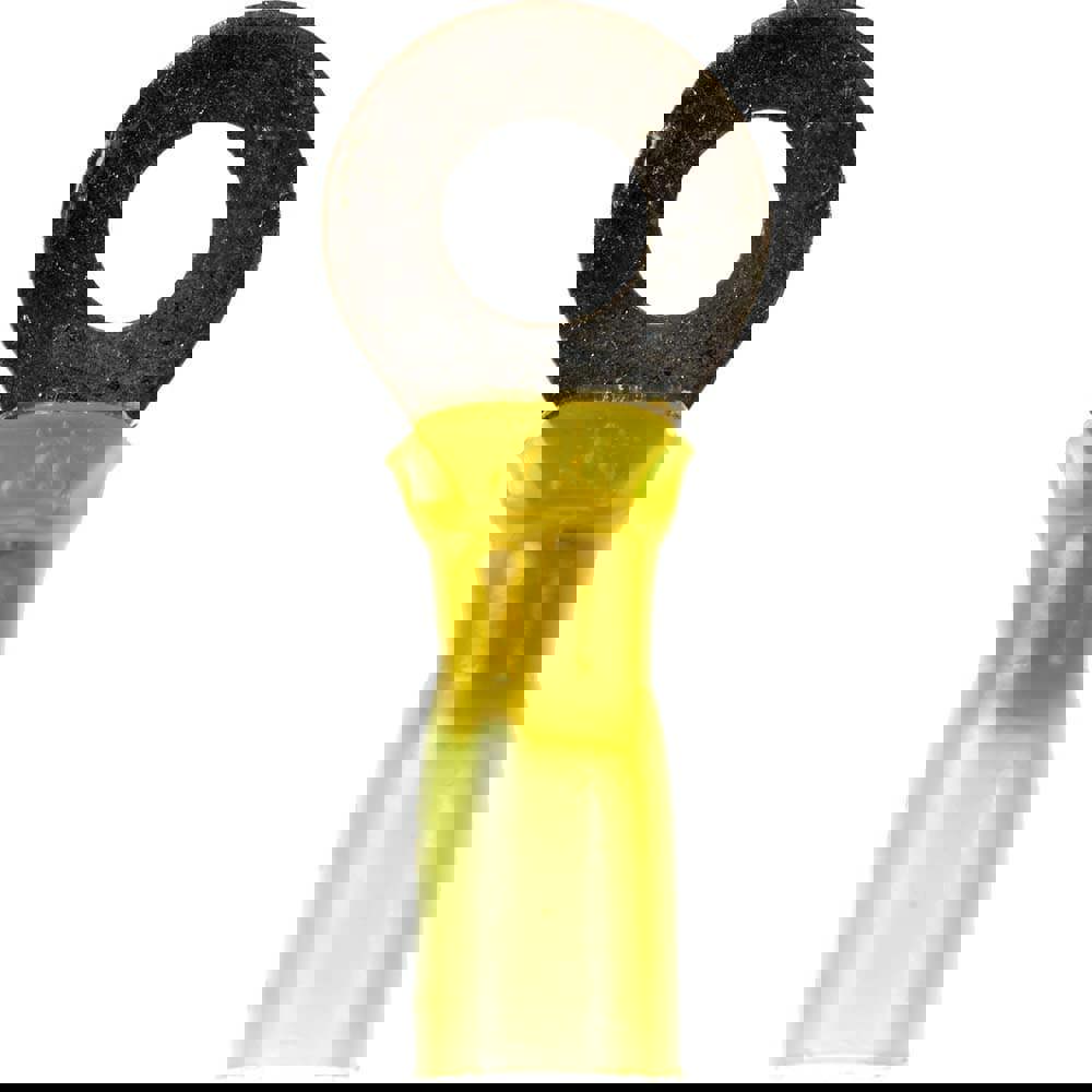 Circular Ring Terminal: Partially Insulated, 12 to 10 AWG, Crimp Connection