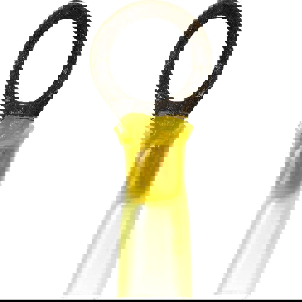 Circular Ring Terminal: Partially Insulated, 12 to 10 AWG, Crimp Connection