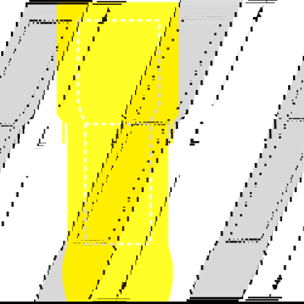 Wire Disconnect: Female, Yellow, Nylon Heat Shrink, 12-10 AWG, 1/4