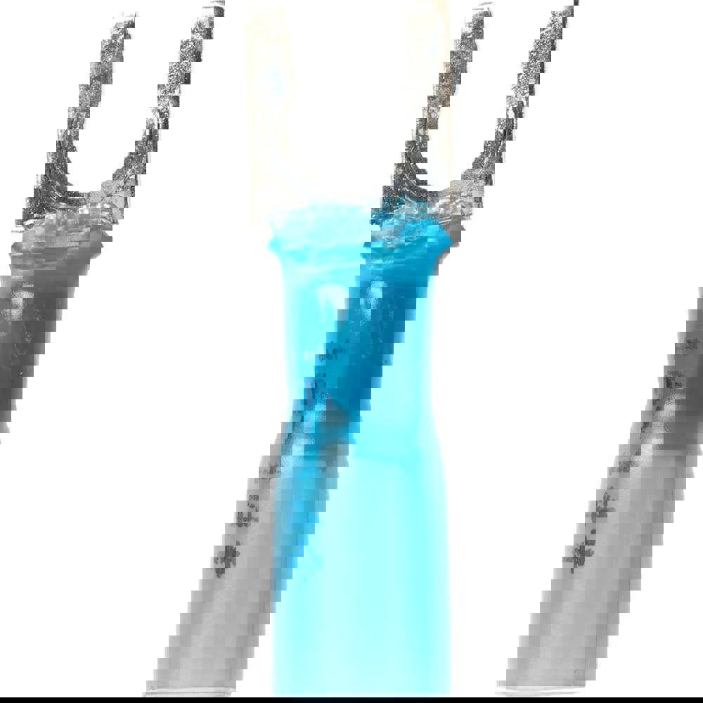 Locking Fork Terminal: Blue, Partially Insulated, #10 Stud, Crimp