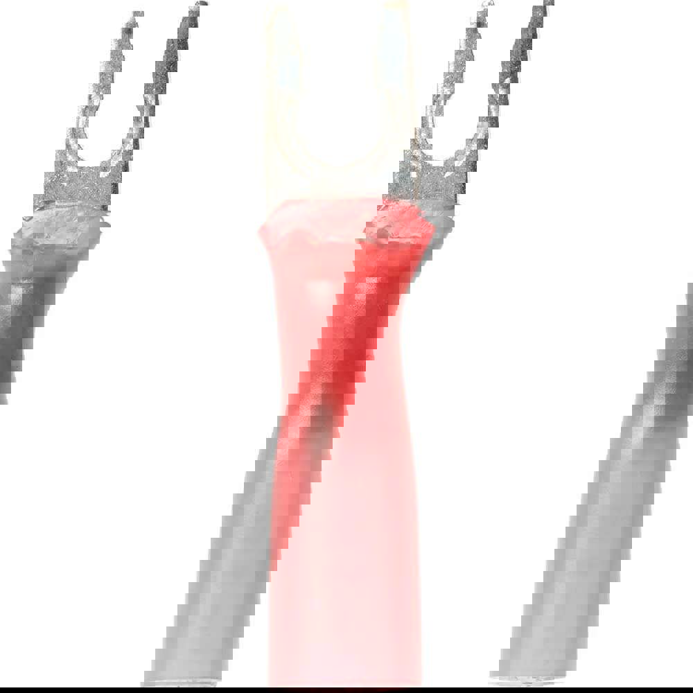 Locking Fork Terminal: Red, Partially Insulated, #6 Stud, Crimp